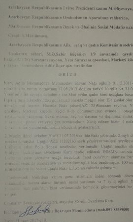 "İki balaca uşaqla Bakı- Lənkəran yolunda qalmışam..."