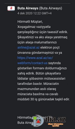 "Buta Airways" müştəriyə necə problem yaradır...