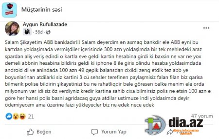 ABB müştərisini çarəsiz durumda buraxır...