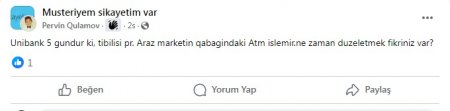 Müştərisi `UniBank`a ÇAĞIRIŞ ETDİ...