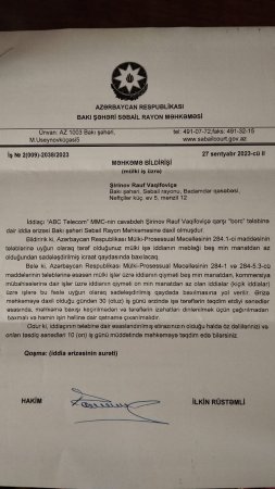 Deputatın şirkəti vətəndaşa QARŞI...