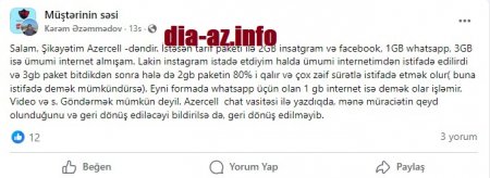 Yenə də `Azercell`... yenə də giley...