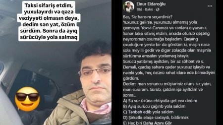 Sosial şəbəkələrdə Bakıda baş verən tragikomik hadisədən danışılır