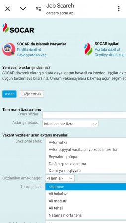 SOCAR-da VAKANSİYA ŞOUSU... davam edir...