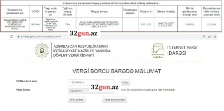 Azərbaycanda Dubay şirkətinin külli miqdarda vergi borcu üzə çıxdı Azərbaycanda Dubay şirkətinin külli miqdarda vergi borcu üzə çıxdı