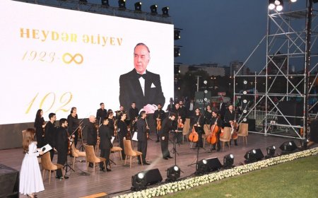 Bakıda Ulu Öndərin anadan olmasının 102 illiyi ilə əlaqədar klassik musiqi konserti keçirilib Bakıda Ulu Öndərin anadan olmasının 102 illiyi ilə əlaqədar klassik musiqi konserti keçirilib